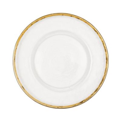 Image of Clear Gold Rim Charger 13"